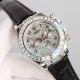 Swiss Copy Rolex Daytona Silver Diamond Dial Black Leather Strap Watch 40MM (2)_th.jpg